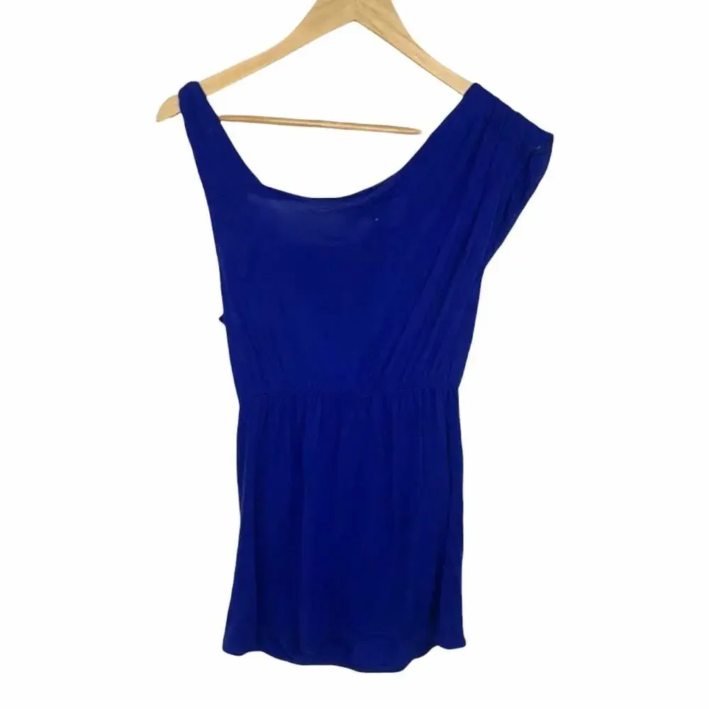 Free People Blue Tunic‎ asymmetrical top Size Small